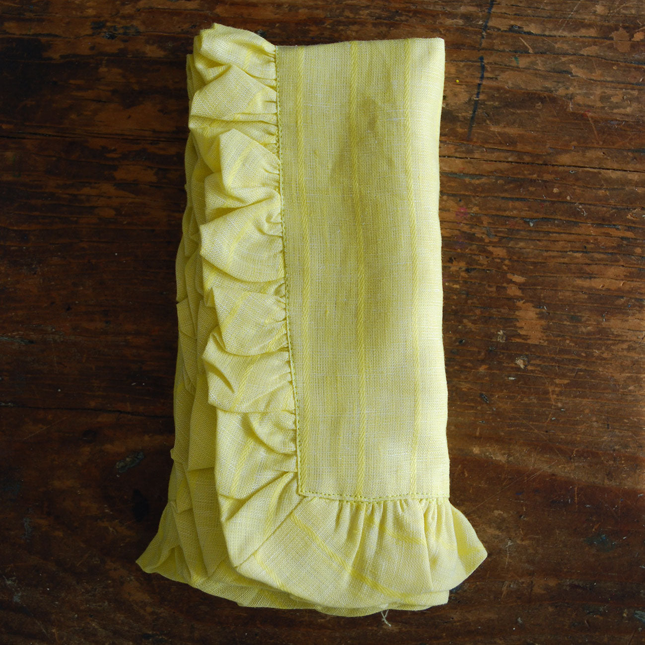 Yellow Ruffle Napkins