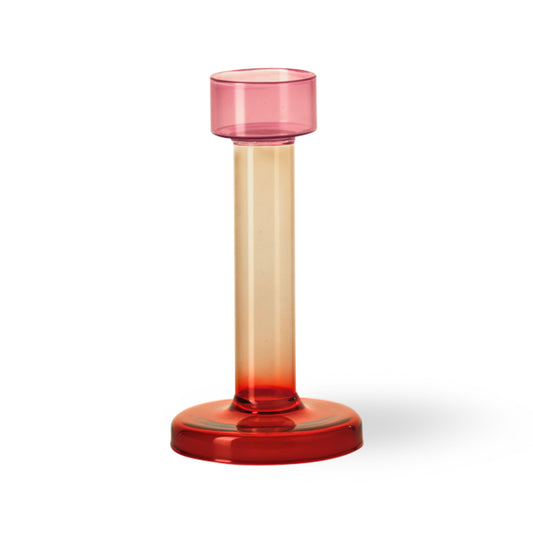Bole Candleholder Medium Pink/Red - SALE 30% OFF!