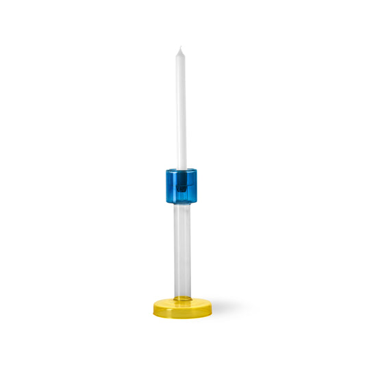 Bole Candleholder Large Blue/Yellow - SALE 30% OFF!